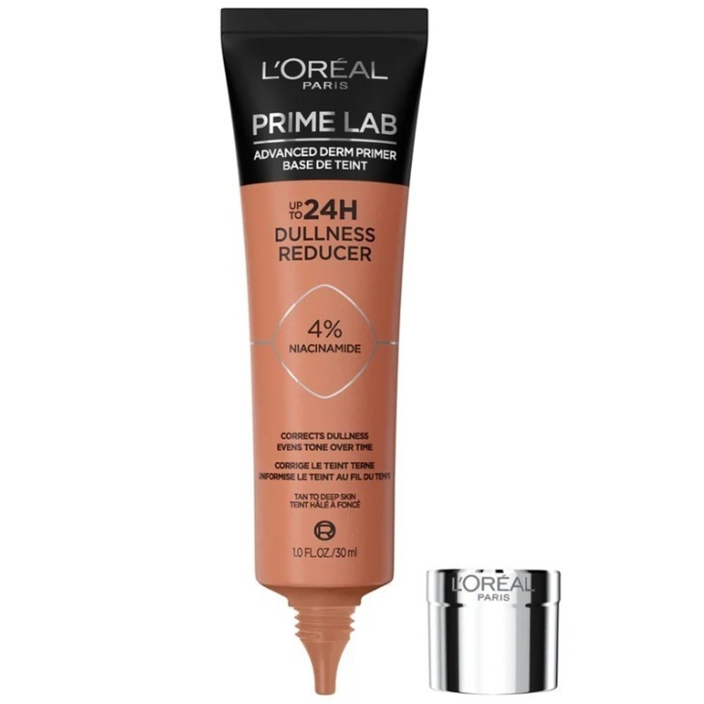 L'Oreal Paris Prime Lab 24H Dullness Reducer Face Primer‎ 4% Niacinamide 1oz